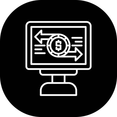 vektör lcd simgesi illüstrasyonu