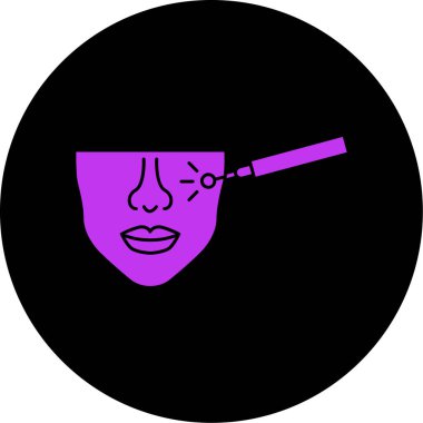 Siyah maskeli bir kadının vektör çizimi