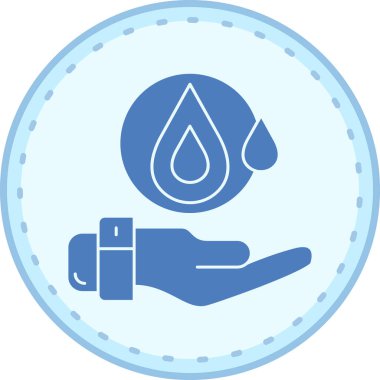 su damlası simgesi, vektör illüstrasyonu