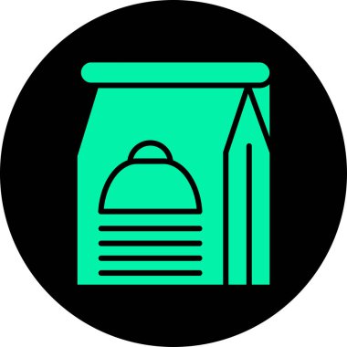 Vektör yiyecek ve sağlık simgesi