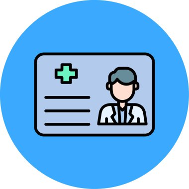 Tıbbi maskeli bir doktorun vektör çizimi