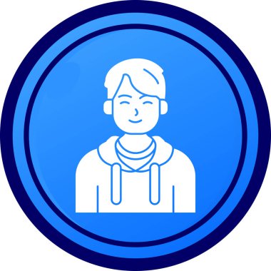 Moda tarzında izole edilmiş arka planda sırt çantası simgesi olan bir adam