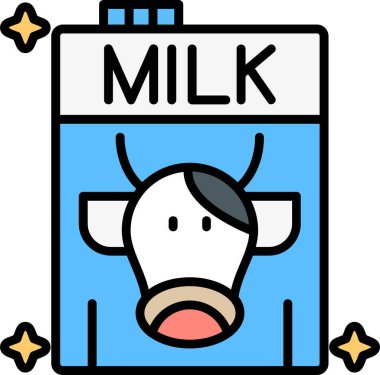 süt çiftliği süt ikonu ana hatları biçiminde