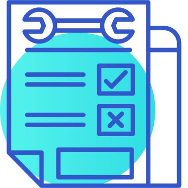 Kontrol listesi. Web simgesi basit illüstrasyon