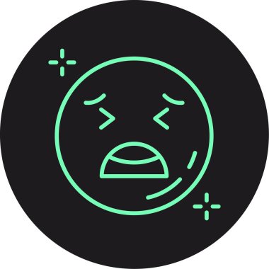 üzgün emoji simgesi vektör illüstrasyonu