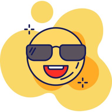 Güneş gözlüğü. Web simgesi basit illüstrasyon