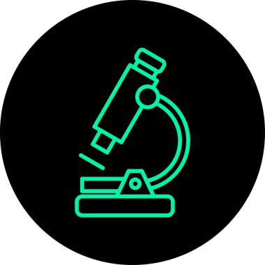 mikroskop ve test simgesi