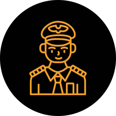 Bir polis memuru simgesinin vektör çizimi