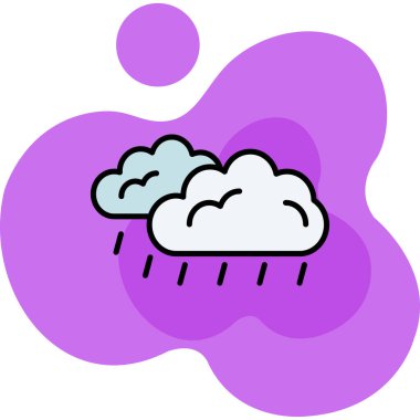 Yağmurlu hava modern simgesi, vektör illüstrasyonu