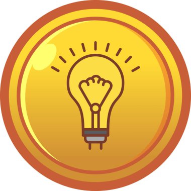 Ampul. Web simgesi basit illüstrasyon