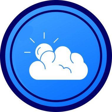 Bulut. Web simgesi basit illüstrasyon