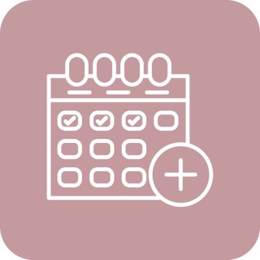 Takvim simgesi vektör illüstrasyonu