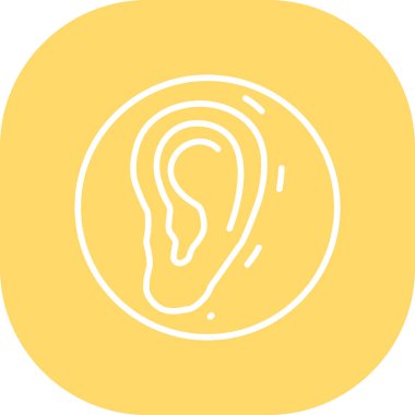 Kulak. Web simgesi basit illüstrasyon