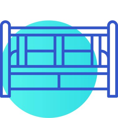 yatak ikonu vektör illüstrasyonu