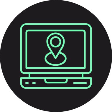 Vektör konumu simge illüstrasyonu