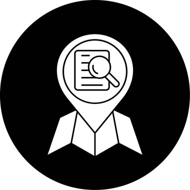 Vektör konumu simge illüstrasyonu