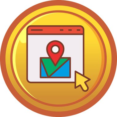 Harita pin konumu simgesi - taslak biçimi