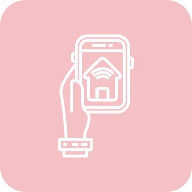 Domotics simgesi, vektör illüstrasyonu basit tasarım