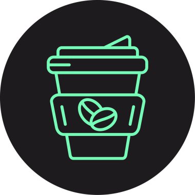 kahve fincanı simgesi, vektör illüstrasyonu