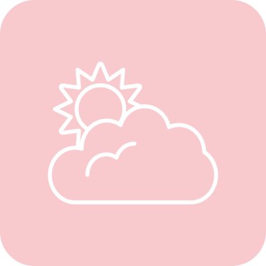 Pembe arkaplan ile vektör simgesi bulutu