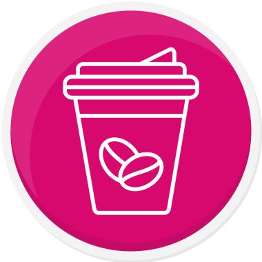 kahve ikonu vektör illüstrasyonu