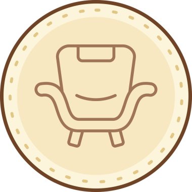 Mobilya simgesinin vektör illüstrasyonu