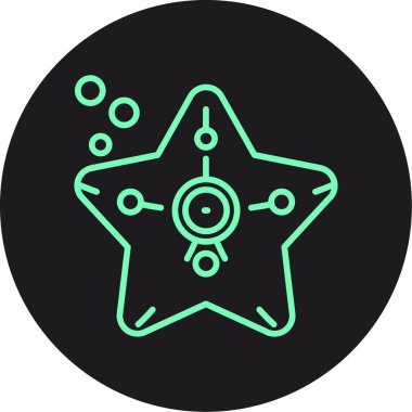 Yıldız simgesi, basit vektör çizim