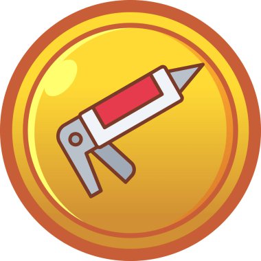 Çizgi film stili izole edilmiş vektör illüstrasyonunda kalem simgesi