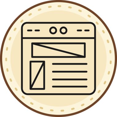 Modern simgenin vektör illüstrasyonu