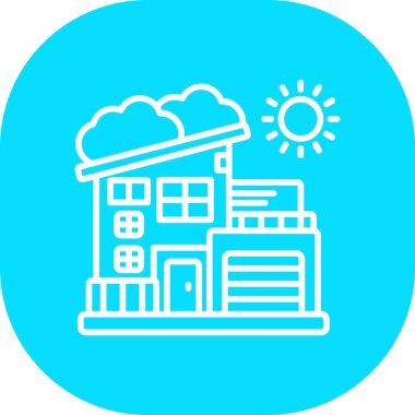 Bir binanın vektör illüstrasyonu