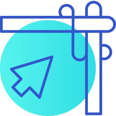 Bir bayrak simgesinin vektör illüstrasyonu