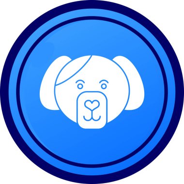 Bir köpek simgesinin vektör illüstrasyonu