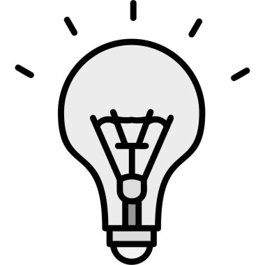 Fikir ampul vektör simgesi