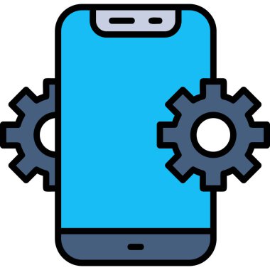 cep telefonu ikonu vektör illüstrasyonu