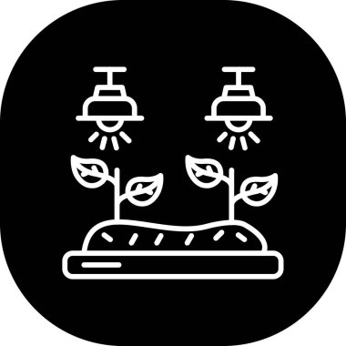 Bir bitki simgesinin vektör illüstrasyonu