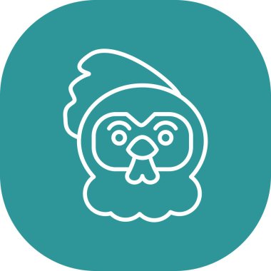 Şirin bir çizgi film simgesinin vektör çizimi