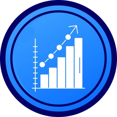 iş büyümesi grafiği simgesi pürüzsüz biçimdedir