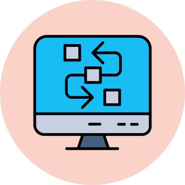 bilgisayar ekranı vektör illüstrasyonu