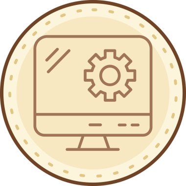 Bilgisayar. Web simgesi basit illüstrasyon