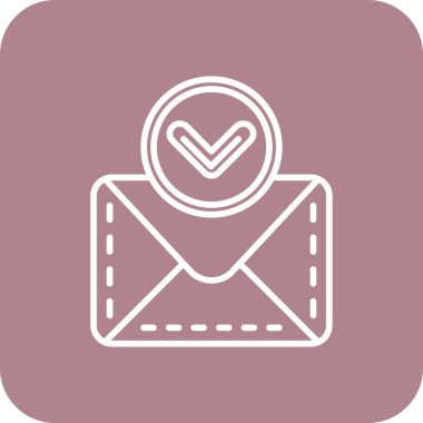 Kişisel ve ticari kullanım için e- posta vektör simgesi simgesi vektör çizimi..