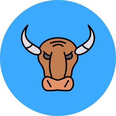 inek simgesi vektör illüstrasyonu