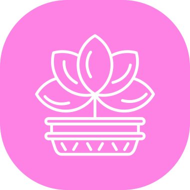 Bir çiçek simgesinin vektör illüstrasyonu