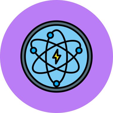 Atom simgesinin vektör illüstrasyonu