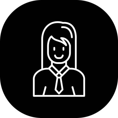 vektör kadın simgesi illüstrasyonu