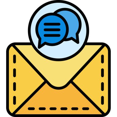 zarf ileti simgesi renk özet vektörü