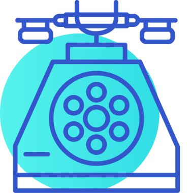 Telefonunuz var. Web simgesi basit illüstrasyon