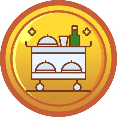 Bir restoran simgesinin vektör illüstrasyonu