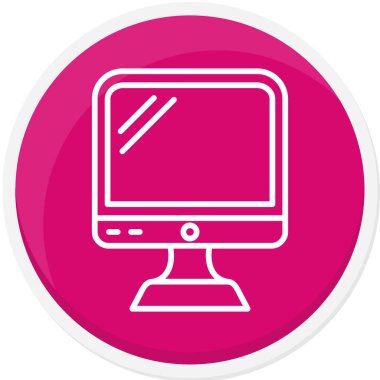 Bilgisayar. Web simgesi basit illüstrasyon