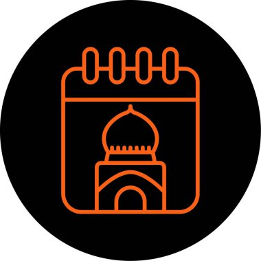 Cami simgesi vektör illüstrasyonu