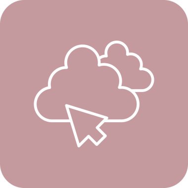 Bulut. Web simgesi basit illüstrasyon